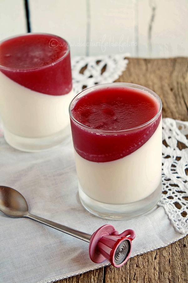 Panna Cotta cu jeleu de rodii