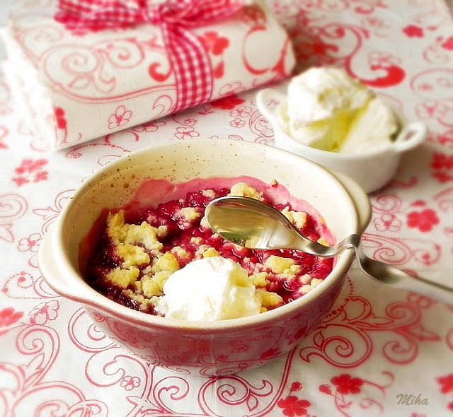 Crumble cu zmeura